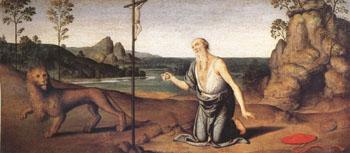 Giovanni di Pietro called lo Spagna Jerome in the Desert (mk05) oil painting picture